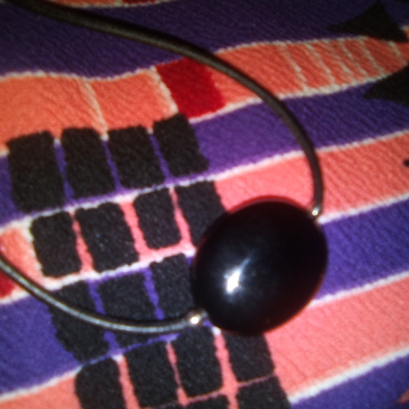 Black Stone rope lady necklace - Picture 1 of 3